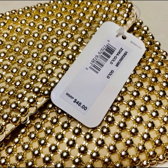 Gold Studded Gorgeous Evening Gold Chain Clutch - Picture 4 of 5